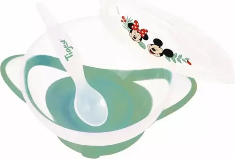 kinderkom Met Lepel - Disney Mickey Mouse En Minnie Mouse - +6m de Tigex en Bleu – photo produit