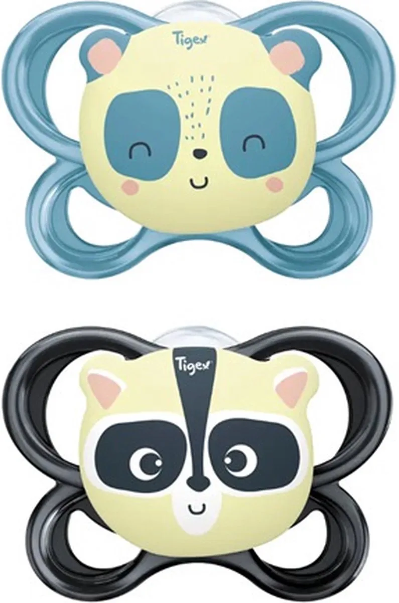 Soft mini Physio | fopspenen | 2 stuks | 18-36 maanden van Tigex in Zwart, Blauw – productfoto