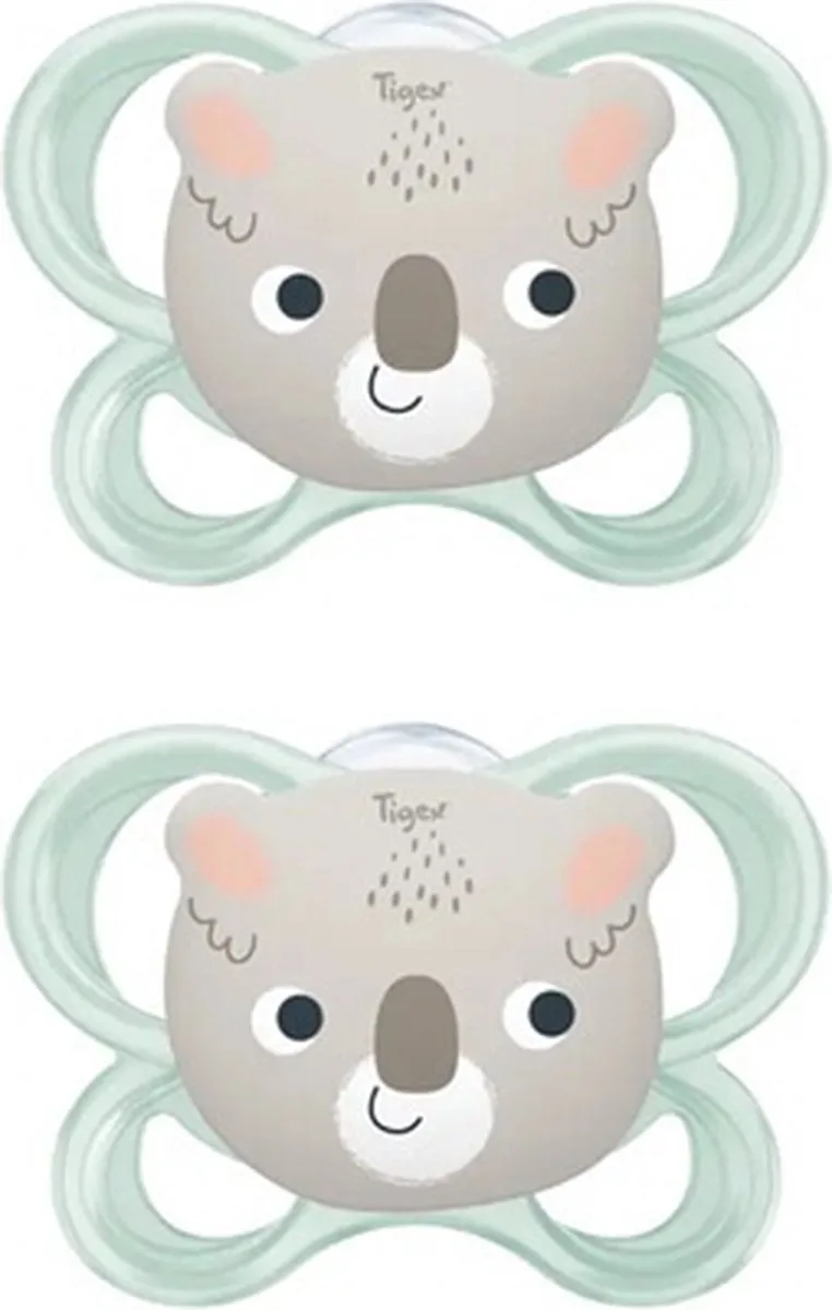 Tigex | 2 Mini Fopspenen | 0-6 m | 0-6 maanden by Tigex in Grey – product photo