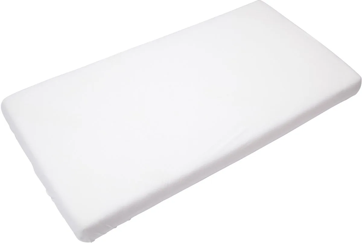 Hoeslaken Ledikant - 60 x 120 cm - White de Timboo en Blanc – photo produit