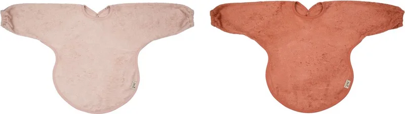 Mouwslab - slab met mouwen - set van 2 - The cuddly softness of bamboo - Misty Rose / Sunrise Orange van Timboo in Roze – productfoto