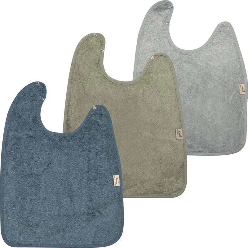Slab XXL 37x50cm - set van 3 - The cuddly softness of bamboo - Marin / Whisper Green / Moon Blue van Timboo in Marine – productfoto