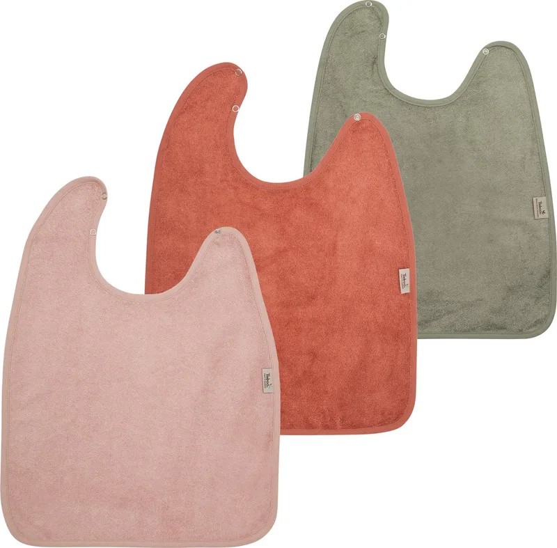 Slab XXL 37x50cm - set van 3 - The cuddly softness of bamboo - Misty Rose / Sunrise Orange / Whisper Green van Timboo in Roze – productfoto