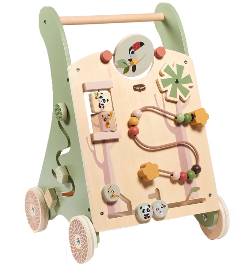 Loopwagen m. Activiteitenspeelgoed - Hout - Bobo Chiqu van Tiny Love – productfoto