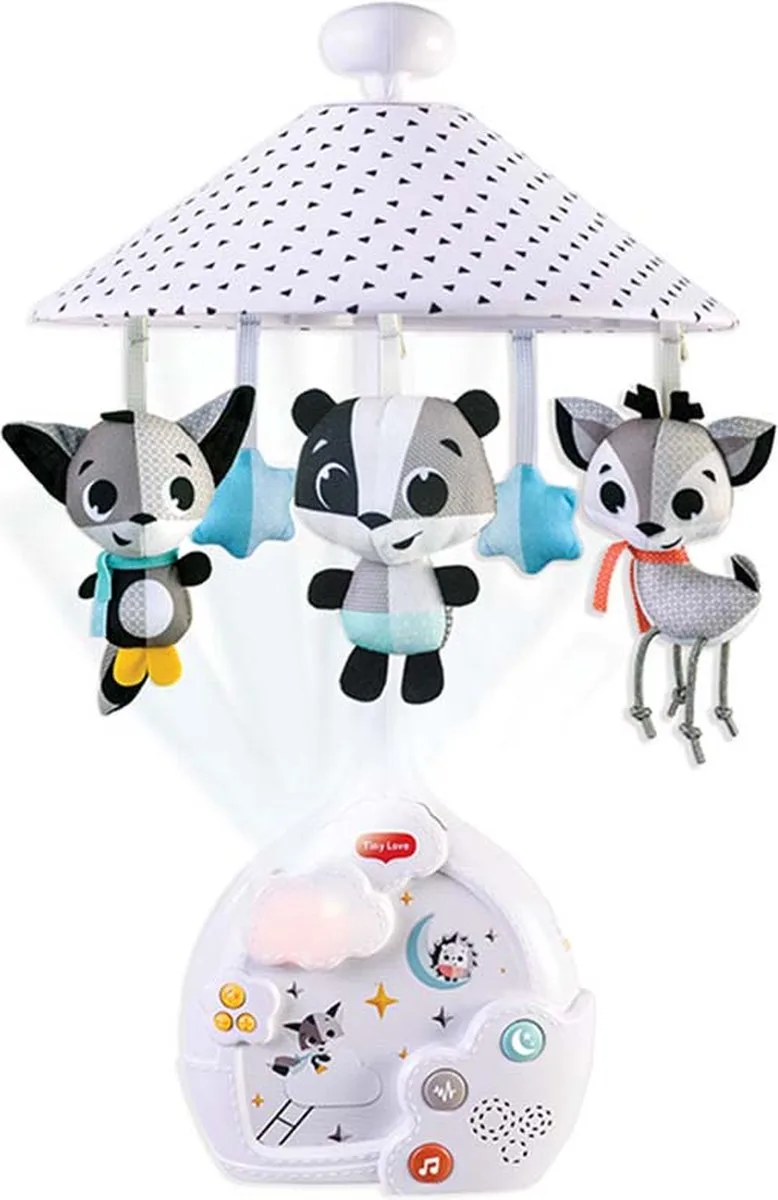 Magical Night 3-in-1 Muziekmobiel met Projector - Zwart/Wit van Tiny Love in Magical Tales – productfoto