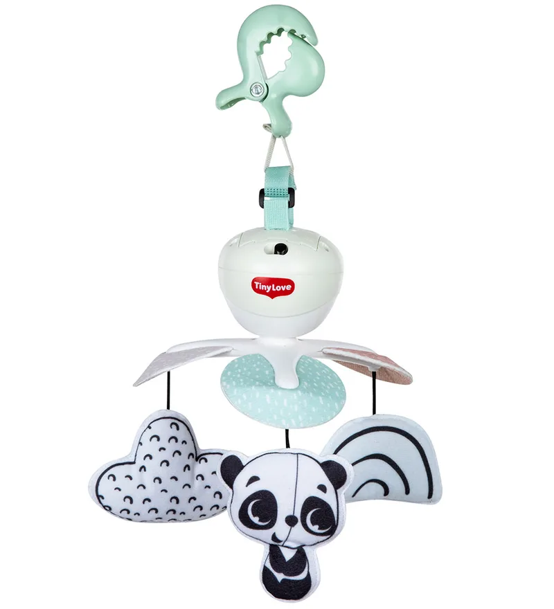 Muziekmobiel - Meenemen Mobile - Zwart/Wit van Tiny Love – productfoto