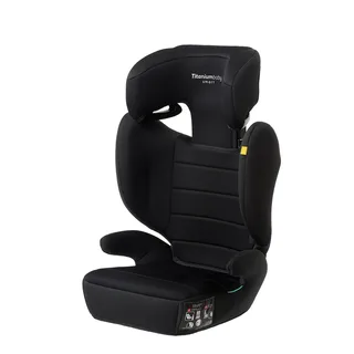 Autostoel Smart Lucky I-size gordel all black - rugleuning afneembaar/gebruik als zitverhoger von Titanium Baby in Schwarz – Produktfoto 4 von 4