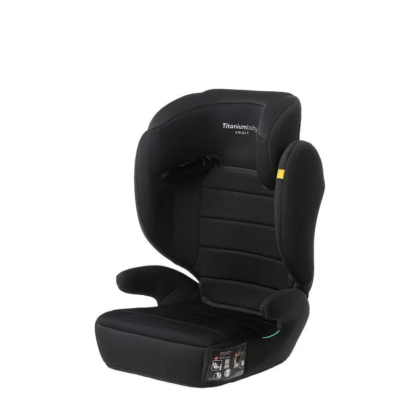 Autostoel Smart Lucky I-size gordel all black - rugleuning afneembaar/gebruik als zitverhoger von Titanium Baby in Schwarz – Produktfoto 2 von 4