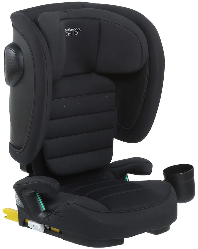 Autostoel Solid Liam Black 100-150 cm ISOFIX fra Titanium Baby i Zwart – produktbillede