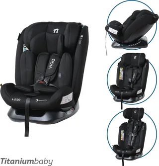 Autostoel Vigo i-size 40-150 cm von Titanium Baby in Schwarz – Produktfoto 1 von 4