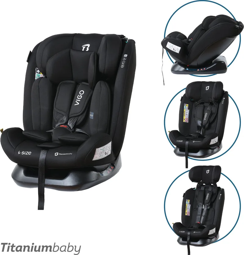 Autostoel Vigo i-size 40-150 cm by Titanium Baby in Zwart – product photo