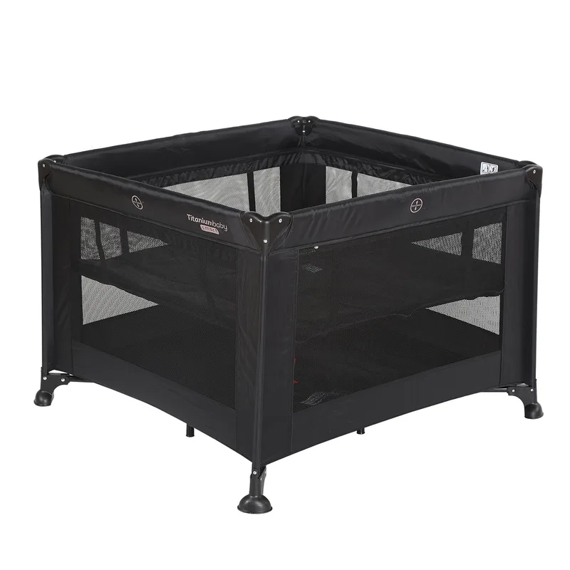 Box/Campingbed Titanium Baby Smart Mason 100x100 Black fra Titanium Baby – produktbillede 2 af 4