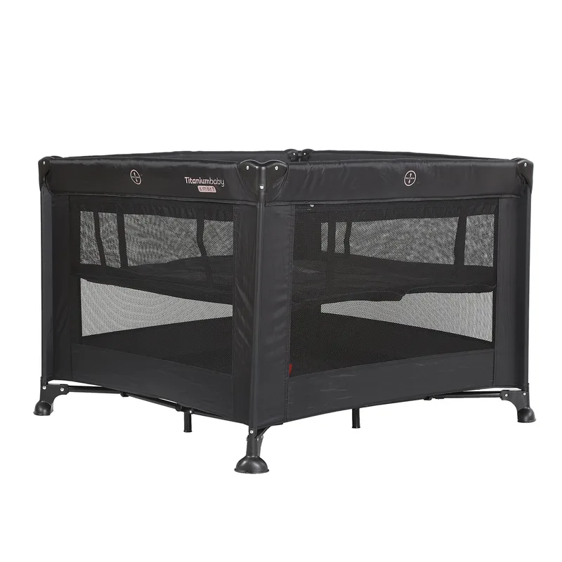 Box/Campingbed Titanium Baby Smart Mason 100x100 Black fra Titanium Baby – produktbillede 3 af 4