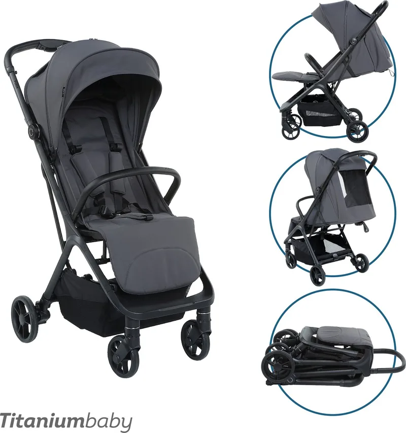 Buggy Pulse Graphite Grey från Titanium Baby i Grijs – produktbild