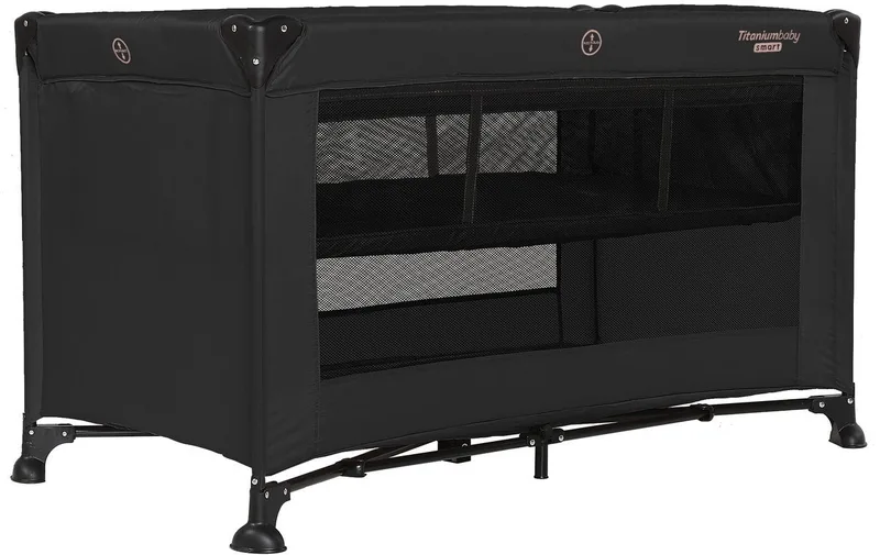 Campingbed SMART Jordan met verhoger 60x120 cm inclusief draagtas von Titanium Baby in Schwarz – Produktfoto 4 von 4
