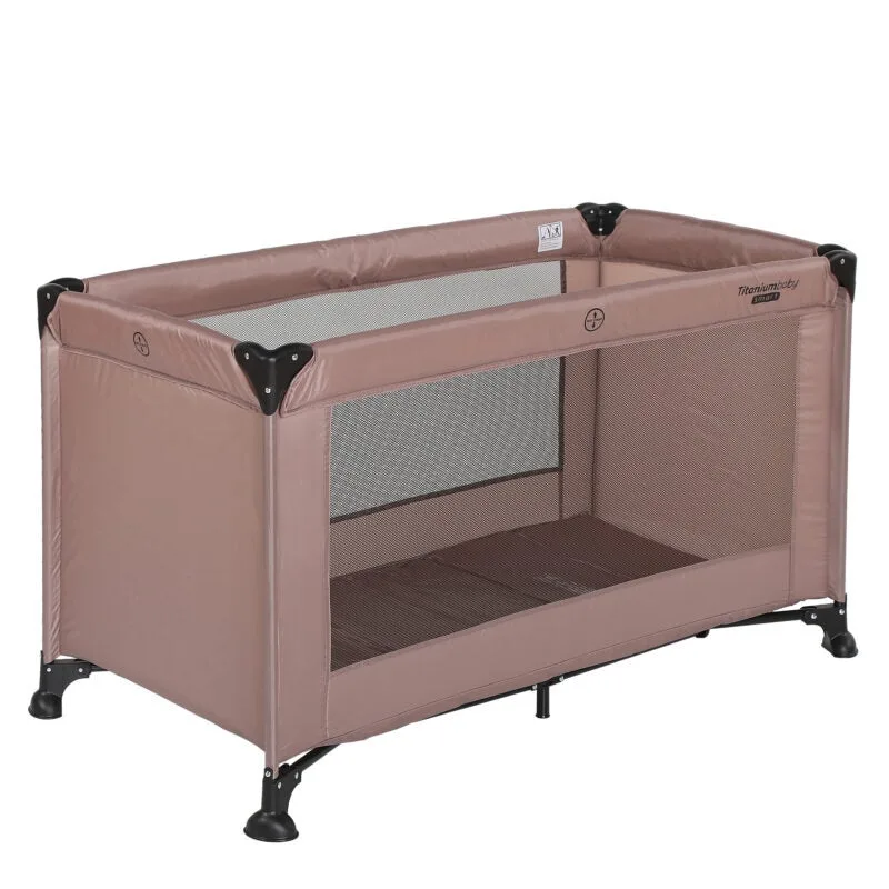 Campingbed SMART Jordan met verhoger 60x120 inclusief draagtas von Titanium Baby in Taupe – Produktfoto 3 von 4