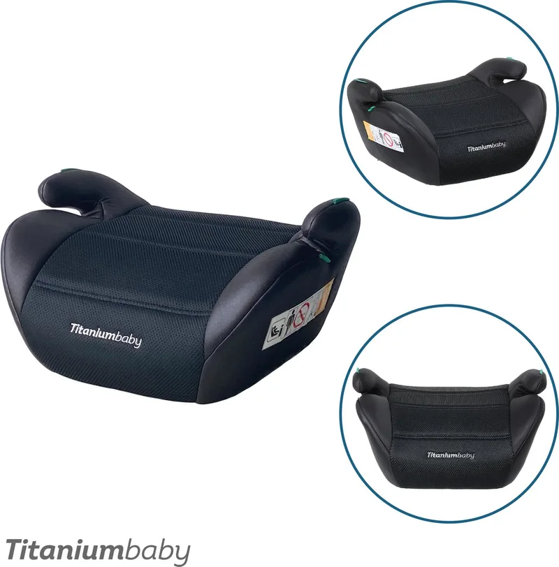 Finn i-Size - Zitverhoger - Autostoel Booster - 22-36 kg, 125-150 cm de Titanium Baby en Zwart – photo produit