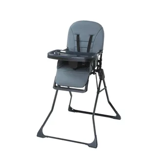 Kinderstoel Bistro / Eenvoudig reinigbare bekleding / Extra afneembaar eetblad / Verstelbaar eetblad / Compact inklapbaar design von Titanium Baby in Charcoal Grey – Produktfoto 2 von 4