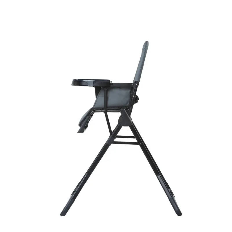 Kinderstoel Bistro / Eenvoudig reinigbare bekleding / Extra afneembaar eetblad / Verstelbaar eetblad / Compact inklapbaar design von Titanium Baby in Charcoal Grey – Produktfoto 4 von 4