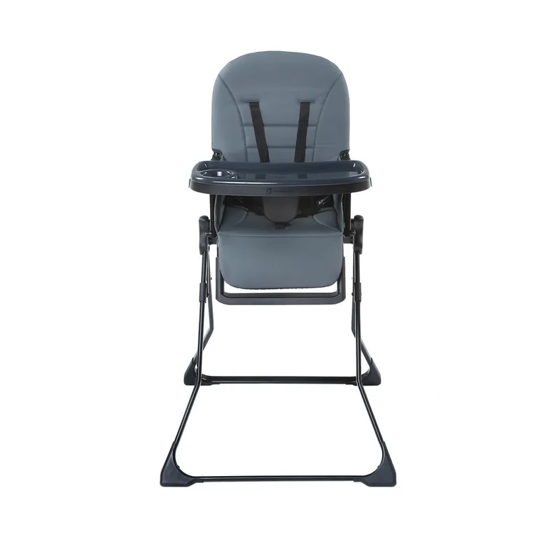 Kinderstoel Bistro / Eenvoudig reinigbare bekleding / Extra afneembaar eetblad / Verstelbaar eetblad / Compact inklapbaar design von Titanium Baby in Charcoal Grey – Produktfoto 3 von 4