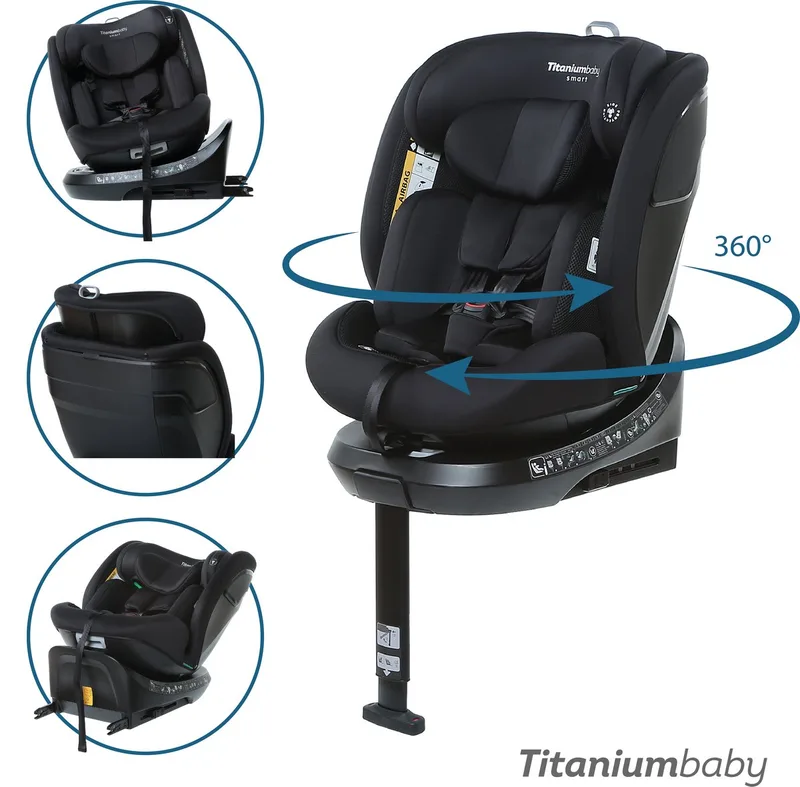 Smart Autostoel Nitro Evo fra Titanium Baby i Black – produktbillede