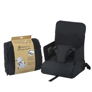 Stoelverhoger Seat2Go Black/Veranderd eenvoudig een eetkamerstoel in een kinderstoel/Inklapbaar en eenvoudig mee te nemen/Opbergvak aan de onderzijde von Titanium Baby in Schwarz – Produktfoto 4 von 4