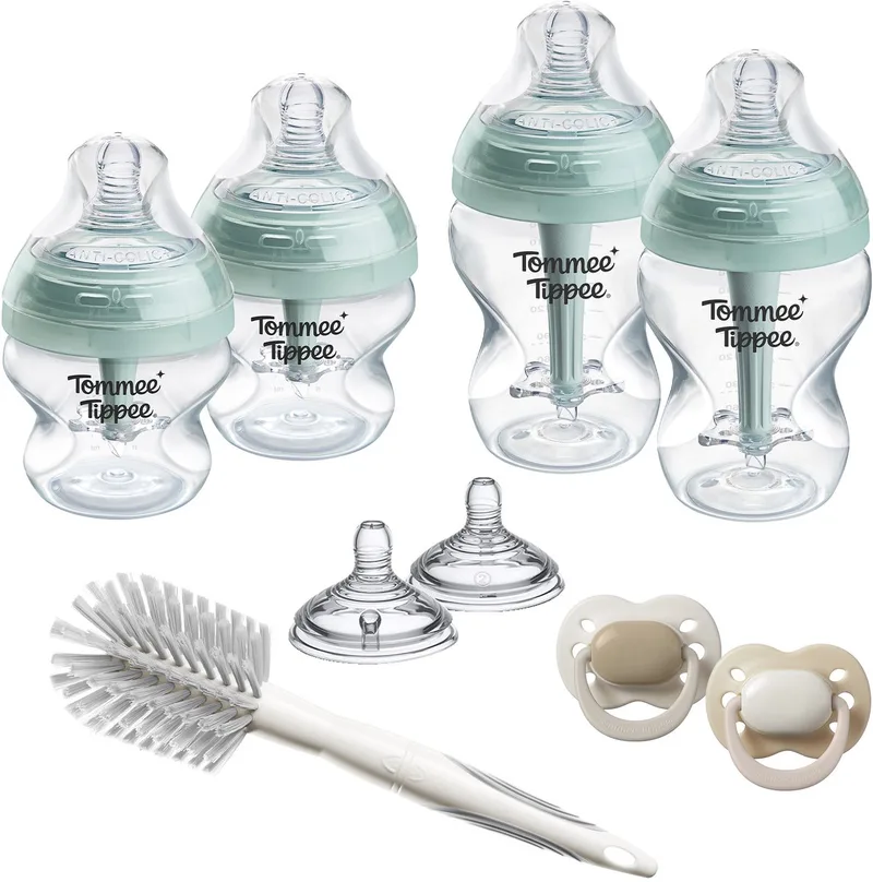 Advanced Anti-Colic Babyflessen en spenen Startersset - flessen van 150 ml en 260 ml voor pasgeboren baby's - 0m+ de Tommee Tippee en Doorzichtig – photo produit