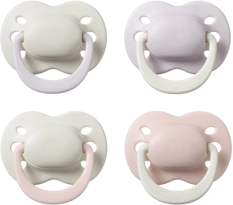 fopspeen voor pasgeborenen - 0-2 maanden - 4 stuks - orthodontische speen -100% BPA-vrij silicone - Pale Plum en Cotton Candy van Tommee Tippee in Lichtroze – productfoto