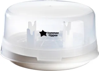 magnetronstoomsterilisator voor zuigflessen en toebehoren - doodt virussen* en 99,9% van de bacteriën - 4 minuten durende sterilisatiecyclus by Tommee Tippee in White, Magnetron sterilisator – product photo 1 of 2