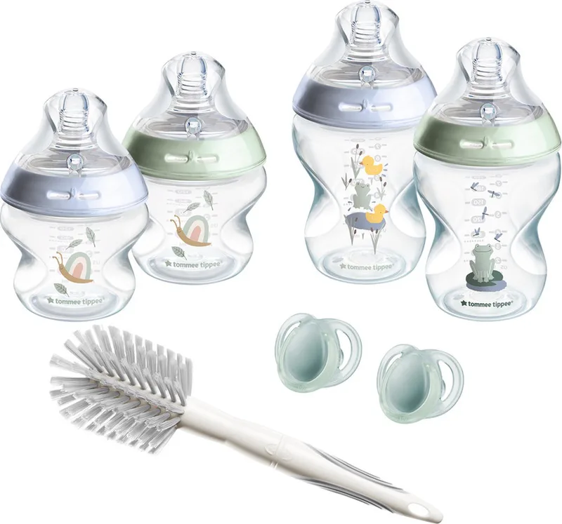 Natural Start Babyflessen Startersset - flessen van 150 ml en 260 ml voor pasgeboren baby's 0m+ - blauw från Tommee Tippee i Natural Start – blauw – produktbild