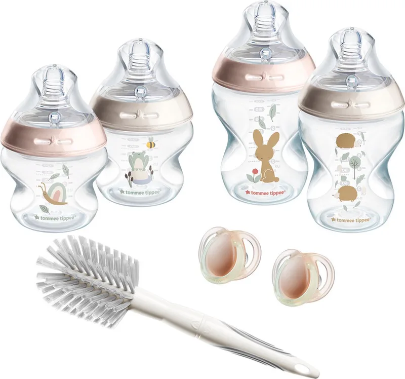 Natural Start Babyflessen Startersset - flessen van 150 ml en 260 ml voor pasgeboren baby's 0m+ - roze från Tommee Tippee i Natural Start – roze – produktbild