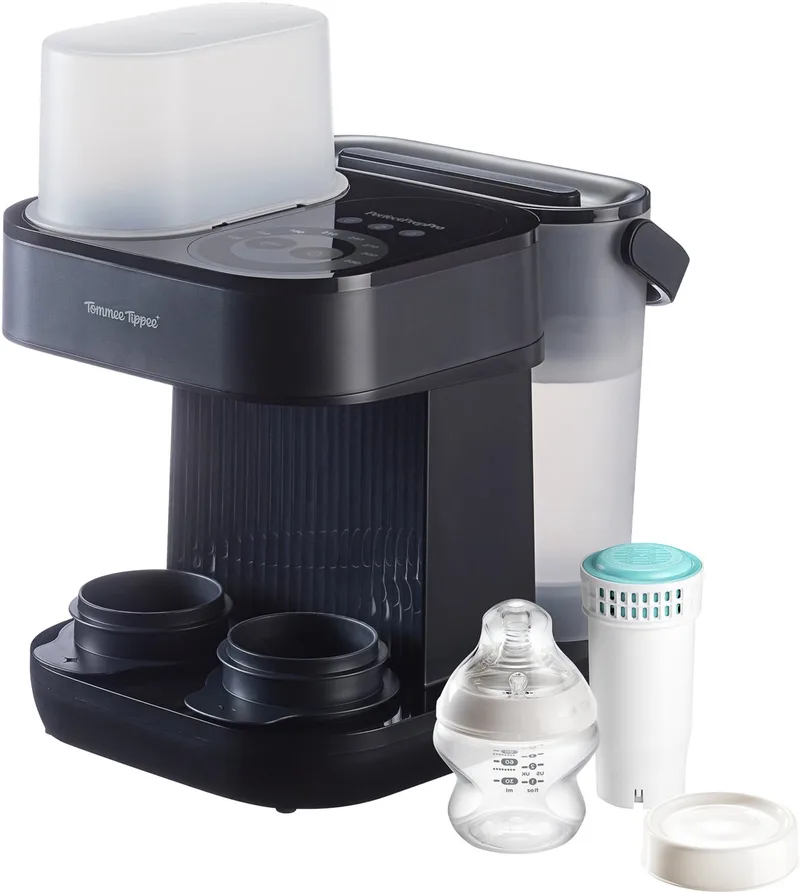 Perfect Prep® Pro apparaat - Baby Fles Maker met Poederdispenser - antibacterieel waterfilter - gepersonaliseerde appondersteuning​ de Tommee Tippee en Leigrijs – photo produit