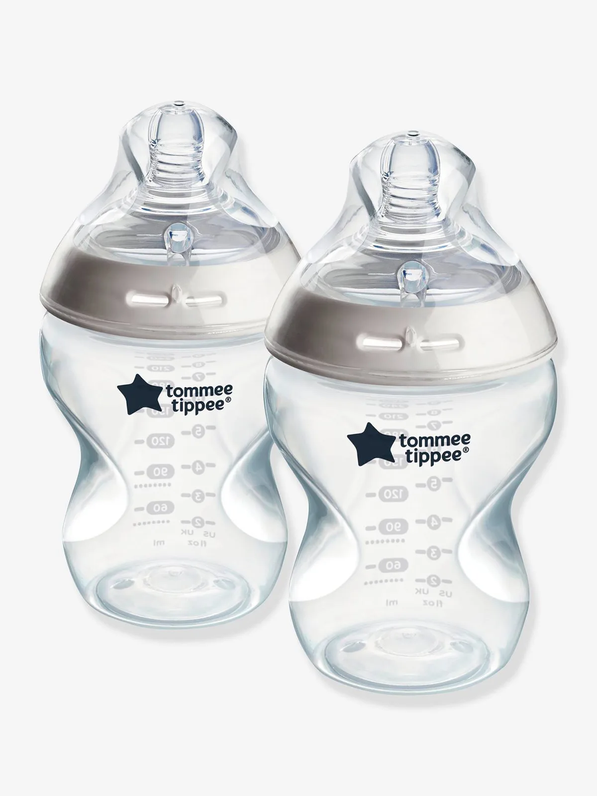 Set van 2 zuigflessen Natural Start 260 ml TOMMEE TIPPEE doorzichtig von Tommee Tippee – Produktfoto