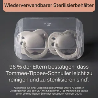 Tommee Tippee 2er-Pack Schnuller Latex 0-6M de Tommee Tippee en Multicolore, 6,5 × 5 × 10 mm – photo produit 2 sur 3