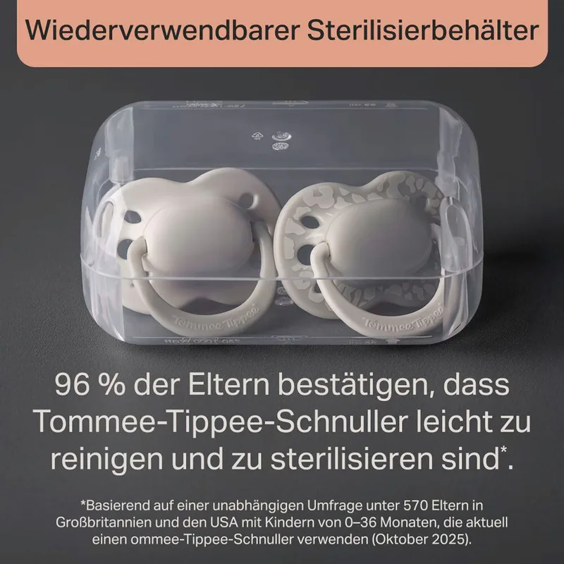Tommee Tippee 2er-Pack Schnuller Latex 0-6M de Tommee Tippee en Multicolore, 6,5 × 5 × 10 mm – photo produit 2 sur 3