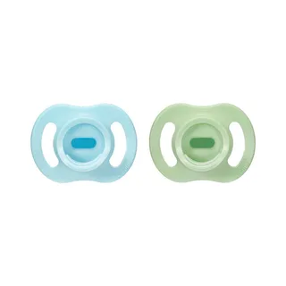 Tommee Tippee 2er-Pack Schnuller ultra light 0-6M de Tommee Tippee en Multicolore, 5,5 × 6,5 × 14,3 mm – photo produit 1 sur 2