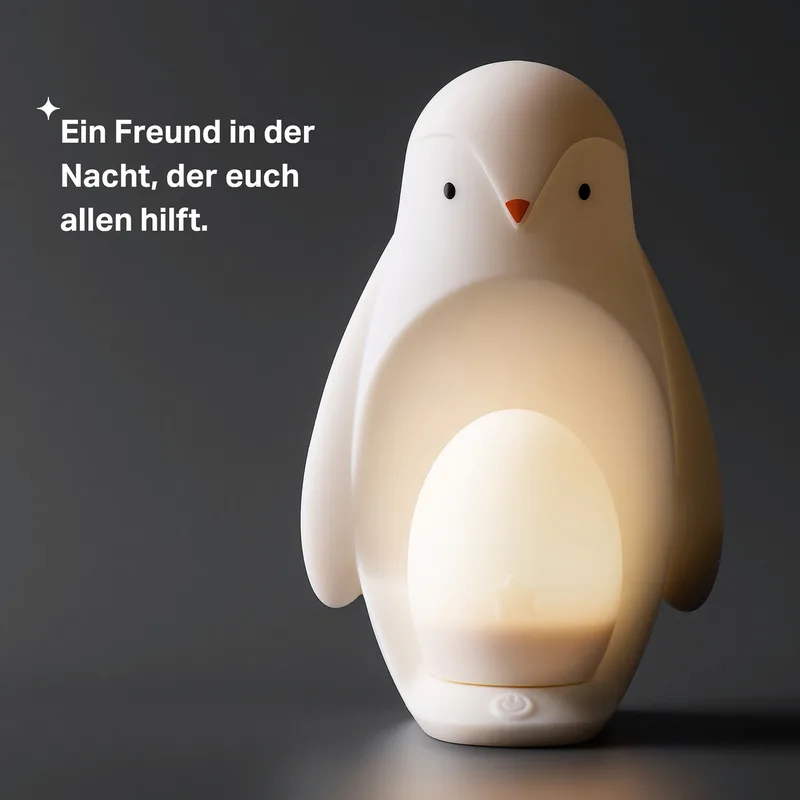 Draagbaar 2-in-1 nachtlampje pinguïn van Tommee Tippee in Wit, 13,5 × 22 mm – productfoto 2 van 3