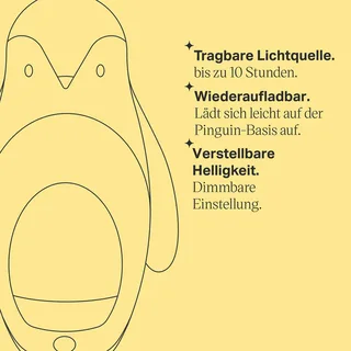 Draagbaar 2-in-1 nachtlampje pinguïn van Tommee Tippee in Wit, 13,5 × 22 mm – productfoto 3 van 3