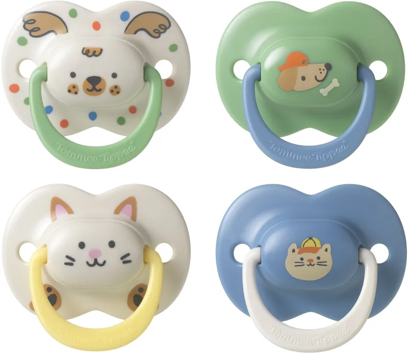 Ultimate Fit-fopspeen - 18-36 maanden - 4 stuks - orthodontische symmetrische speen voor baby's- 100% BPA-vrij silicone - deco van Tommee Tippee in Blauw – productfoto