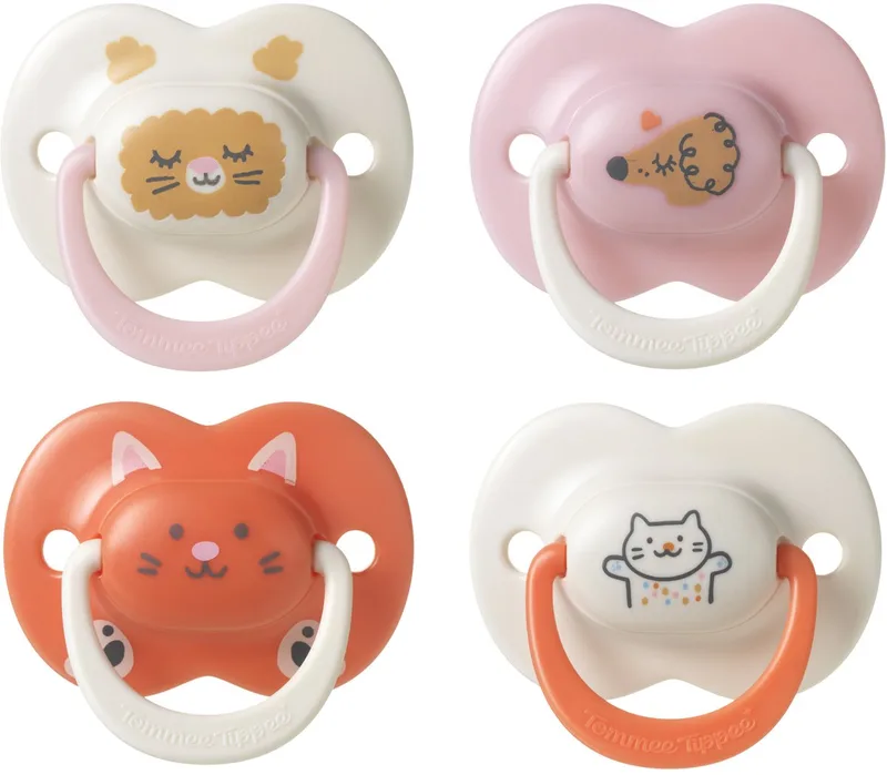 Ultimate Fit-fopspeen - 18-36 maanden - 4 stuks - orthodontische symmetrische speen voor baby's- 100% BPA-vrij silicone - deco van Tommee Tippee in Roze – productfoto