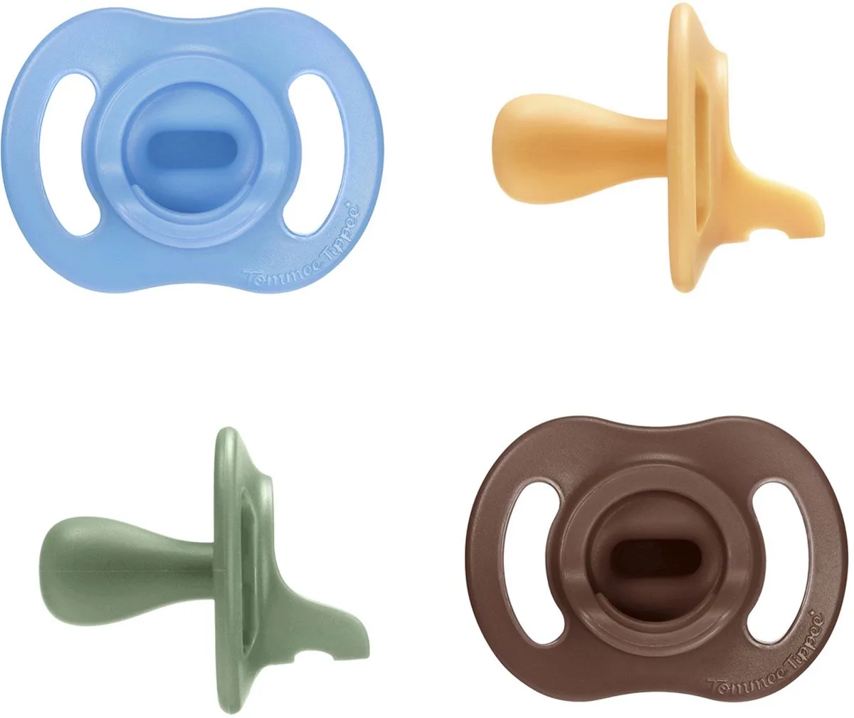 Ultra-light StayPut fopspeen - 18-36 maanden - set van 4 - silicone fopspeen uit één stuk - multi de Tommee Tippee en Bleu – photo produit
