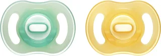 Ultra-light StayPut Night fopspenen - 0-6 maanden - set van 2 - glow in the dark fopspeen uit één stuk fra Tommee Tippee i Turkis – produktbillede 1 af 3