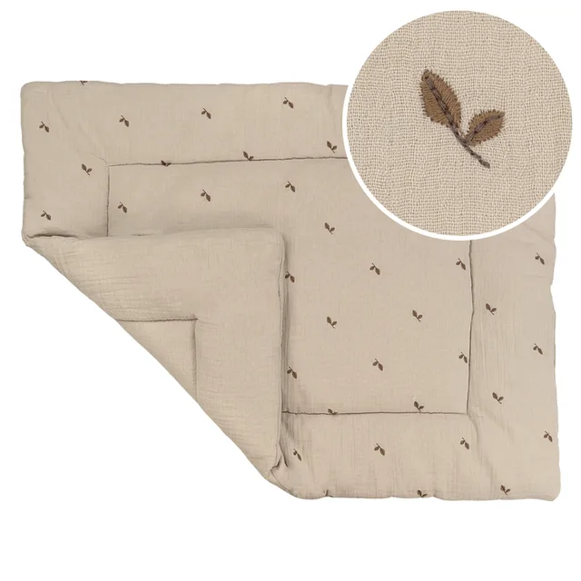Parklegger Tots Tale Baby Soft Muslin Leaves Taupe