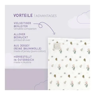 Babydecke Jersey van Träumeland in Wit, 100 × 75 × 2 mm – productfoto 3 van 3