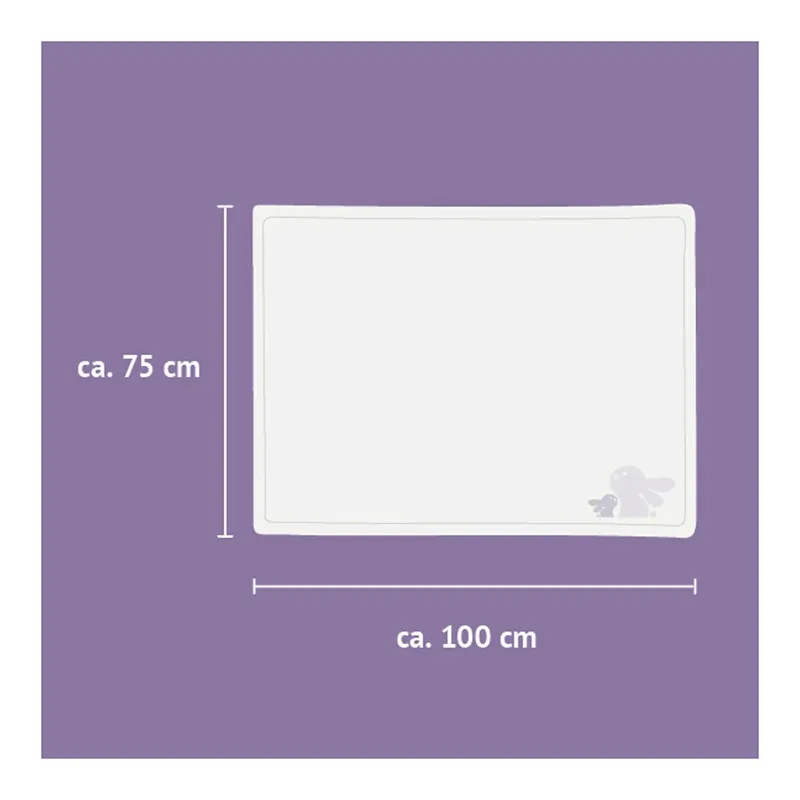 Babydecke Jersey van Träumeland in Wit, 100 × 75 × 2 mm – productfoto 2 van 3