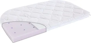 Babymatratze Kleine Matratze Brise Light, 42x80, 43x85cm und weitere Größen, Träumeland, 6 cm hoch, Matratze, abgerundet, Allergiker geeignet (Hausstauballergiker) van Träumeland in Wit – productfoto 1 van 5