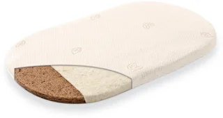 Babymatratze Kleine Matratze Naturwölkchen, Träumeland, 3 cm hoch, oval fra Träumeland i Hvid – produktbillede 1 af 5