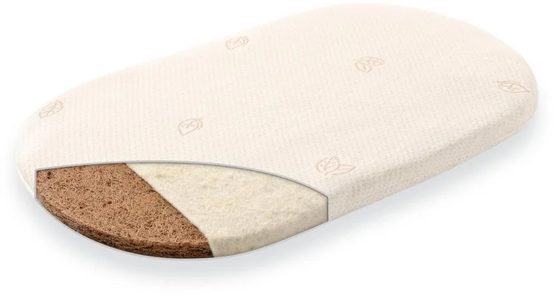 Babymatratze Kleine Matratze Naturwölkchen, Träumeland, 3 cm hoch, oval fra Träumeland i Hvid – produktbillede 1 af 5