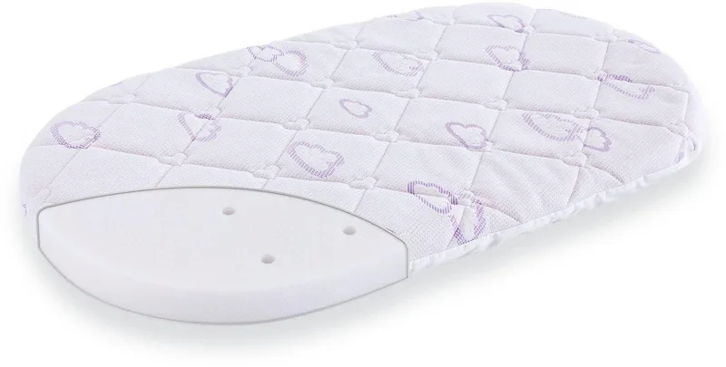 Babymatratze Kleine Matratze Sleepy, Träumeland, 5 cm hoch, oval fra Träumeland i Hvid – produktbillede 1 af 5