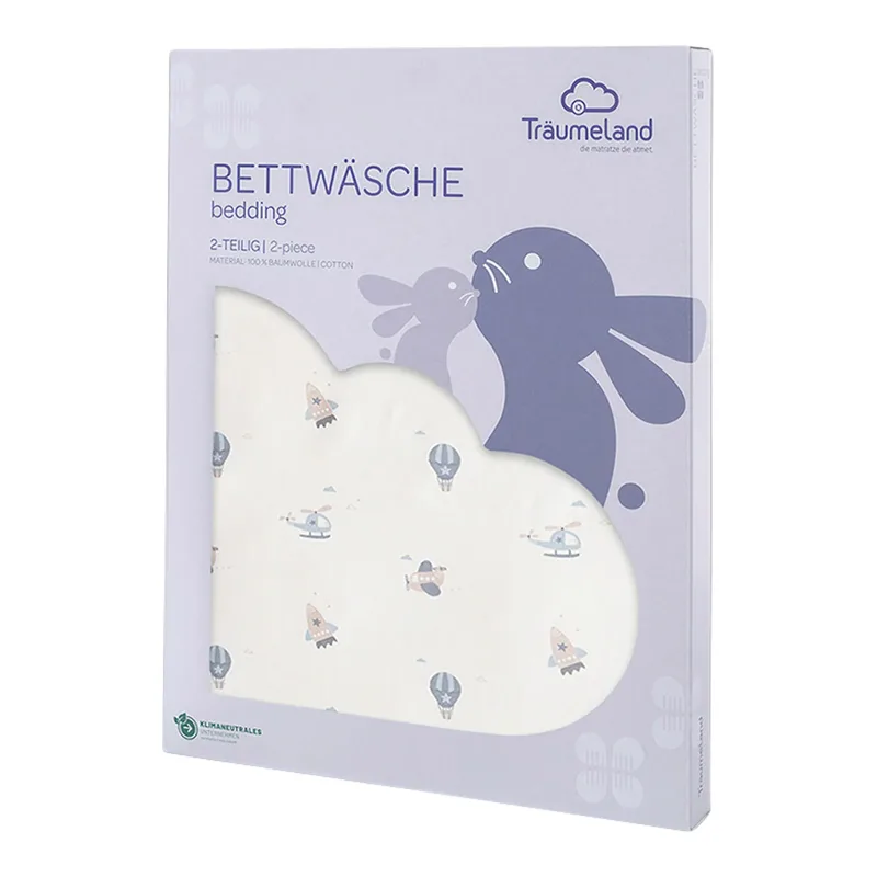 Bettwäsche 40x60 / 100x135 cm från Träumeland i Blå, 135 × 100 mm – produktbild 3 av 3